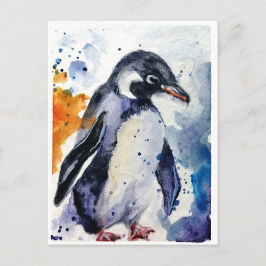 Cute Penguin Feestdagenkaart (Voorkant)