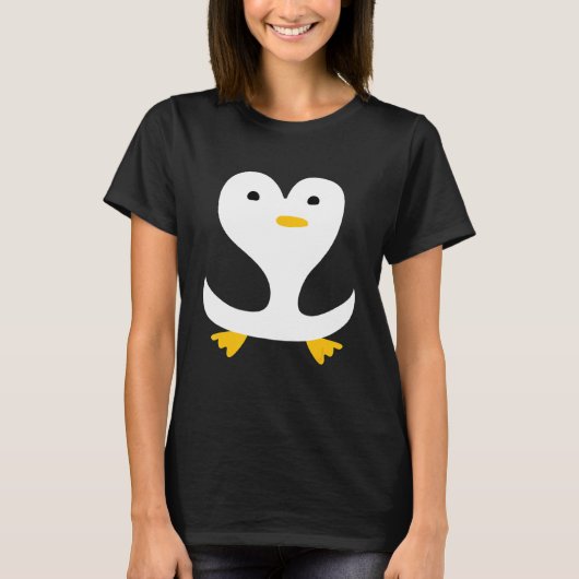 Cute Penguin Fun Moderne Unique T-shirt (Voorkant)