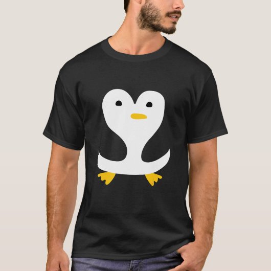 Cute Penguin Fun Moderne Unique T-shirt (Voorkant)