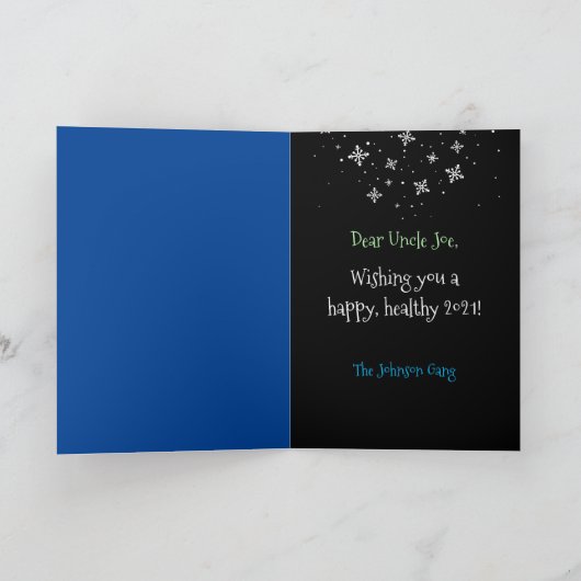 Cute Penguin Funny 2020 Wiskunde Problem Quote on  Feestdagen Kaart (Binnen)