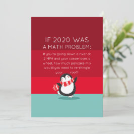 Cute Penguin Funny 2020 Wiskunde Quote Feestdagenkaart