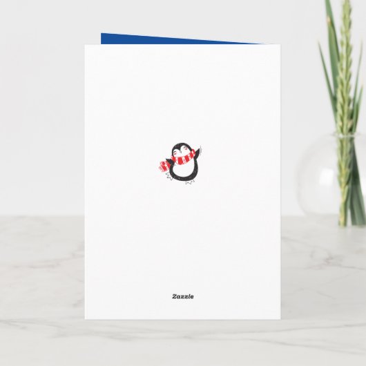 Cute Penguin Funny 2021 Wiskunde Problem Holiday C Feestdagen Kaart (Achterkant)