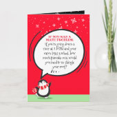 Cute Penguin Funny 2021 Wiskunde Problem Holiday C Feestdagen Kaart (Voorkant)