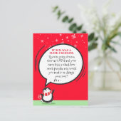 Cute Penguin Funny 2021 Wiskunde Problem Holiday C Feestdagenkaart (Staand voorkant)