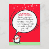 Cute Penguin Funny 2021 Wiskunde Problem Holiday C Feestdagenkaart (Voorkant)