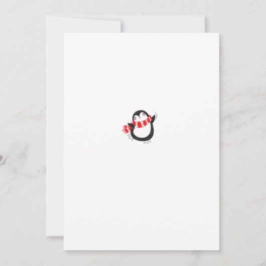 Cute Penguin Funny 2021 Wiskunde Problem Holiday C Kaart (Achterkant)