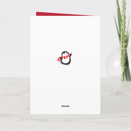 Cute Penguin Funny 2022 Wiskunde Problem Quote on Feestdagen Kaart (Achterkant)