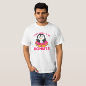 Cute Penguin Funny Animals in Donut Roze T-shirt (Voorkant volledig)