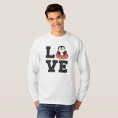 Cute Penguin Funny Animals in Donut Roze T-shirt (Voorkant volledig)
