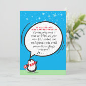 Cute Penguin Funny Birthday Wiskunde Probleem Kaar (Staand voorkant)