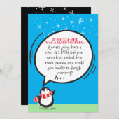 Cute Penguin Funny Birthday Wiskunde Probleem Kaar (Voorkant / Achterkant)