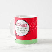 Cute Penguin Funny New Year Resolution Coffee Mok (Voorkant links)