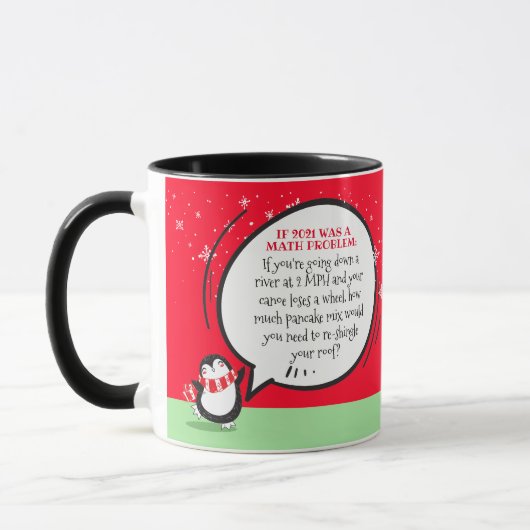 Cute Penguin Funny New Year Wiskunde Probleem Quot Mok (Links)