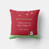 Cute Penguin Funny Nieuwjaarscitaat Wiskunde  Kussen (Achterkant)