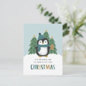Cute Penguin Funny Penguin-ing Kerstmis Feestdagenkaart (Staand voorkant)