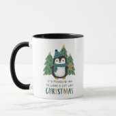 Cute Penguin Funny Penguin-ing Kerstmis Mok (Links)