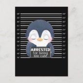 Cute Penguin gearresteerd Funny Animal Briefkaart (Voorkant)