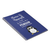 Cute Penguin Gift Animal Cartoon Funny Bird Winter Notitieboek (Rechterzijde)