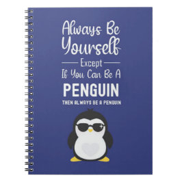 Cute Penguin Gift Animal Cartoon Funny Bird Winter Notitieboek