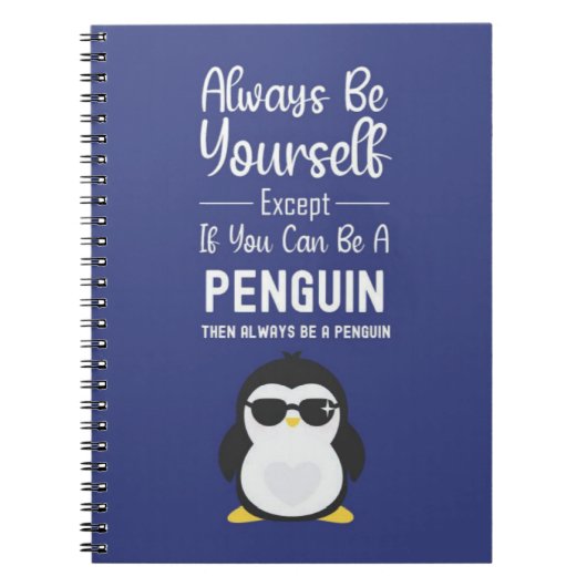 Cute Penguin Gift Animal Cartoon Funny Bird Winter Notitieboek (Voorkant)