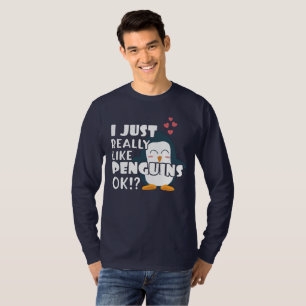 Cute Penguin Gift Gift dat ik net als pinguïns goe T-shirt