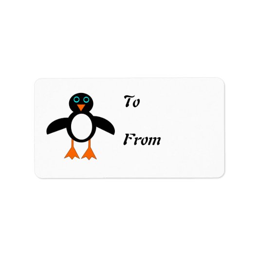 Cute Penguin Gift Labels (Voorkant)