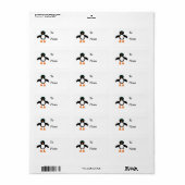 Cute Penguin Gift Labels (Full Sheet)