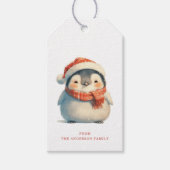 Cute Penguin Gift Labels Cadeaulabel (Voorkant)