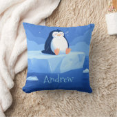 Cute Penguin Gift, Personalized Penguin  Kussen (Deken)