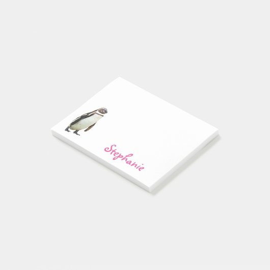 Cute Penguin Girly Name Post-it® Notes (Schuin)