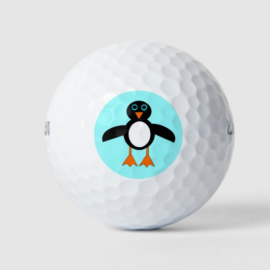 Cute Penguin Golf Ball Golfballen (Voorkant)
