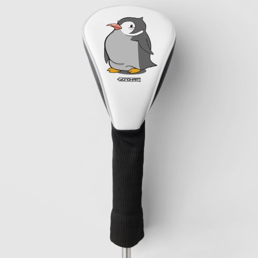 Cute Penguin Golf Head Hoesje Golfheadcover (Voorkant)
