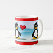 Cute Penguin Heart Balloon Valentijnsdag Mok (Voorkant rechts)