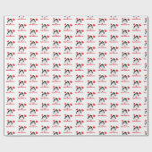 Cute Penguin Heart Valentijnsdag Cadeaupapier (Vlak)