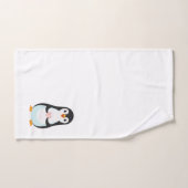 Cute Penguin Holding een hart op wit Bad Handdoek (Handdoek)