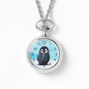 Cute Penguin Horloge