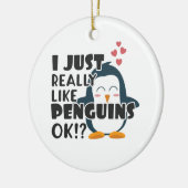 Cute Penguin... hou ik echt van pinguïns. Keramisch Ornament (Links)