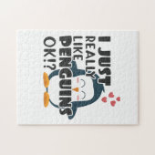 Cute Penguin... hou ik echt van pinguïns. Legpuzzel (Horizontaal)