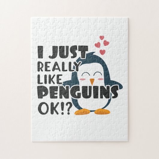 Cute Penguin... hou ik echt van pinguïns. Legpuzzel (Verticaal)