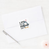 Cute Penguin... hou ik echt van pinguïns. Vierkante Sticker (Envelop)