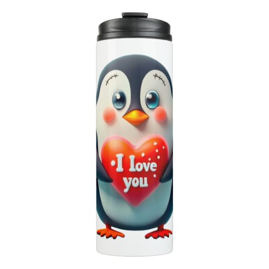 Cute penguin I love you  Thermosbeker (Voorkant)