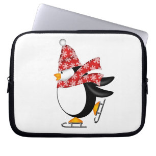 Cute Penguin Ice Schaatsen Electronics Bag Laptop Sleeve