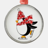 Cute Penguin Ice Schaatsen Ornament (Voorkant)