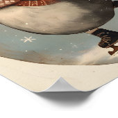 Cute Penguin Ice Skating | Nursery wall Art Poster (Hoek)