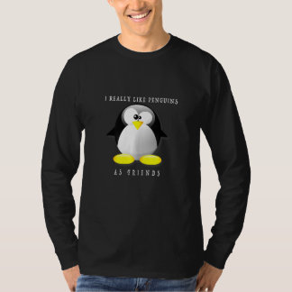 Cute Penguin ik hou echt van pinguïns als vriend T-shirt