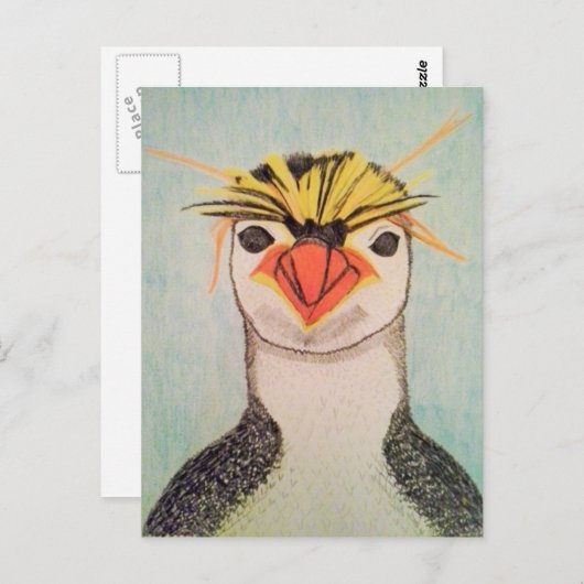 Cute Penguin Illustration Briefkaart (Voorkant / Achterkant)
