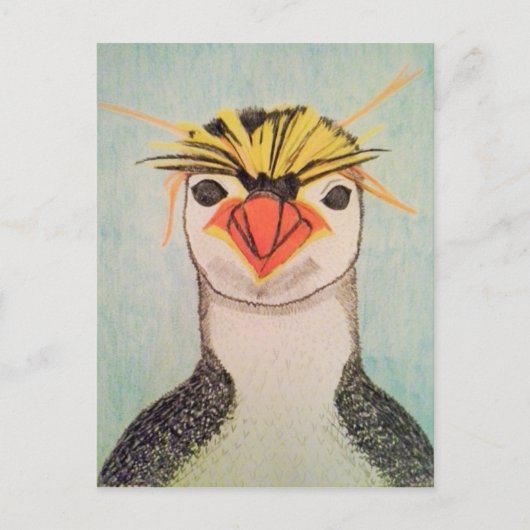 Cute Penguin Illustration Briefkaart (Voorkant)