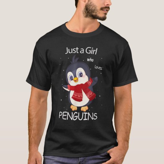 Cute Penguin is gewoon een meisje dat van pinguïns T-shirt (Voorkant)