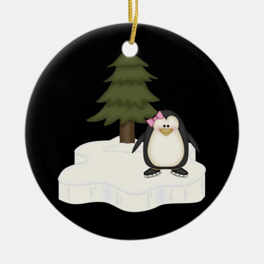 Cute Penguin Keramisch Ornament (Voorkant)