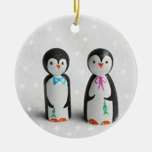 Cute Penguin Keramisch Ornament (Voorkant)